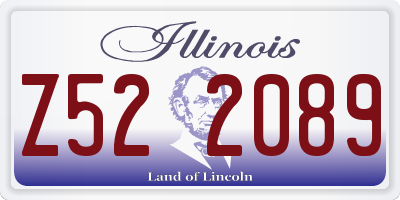 IL license plate Z522089