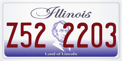IL license plate Z522203
