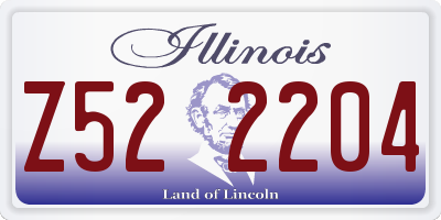 IL license plate Z522204