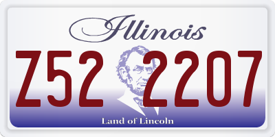IL license plate Z522207