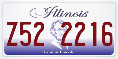 IL license plate Z522216