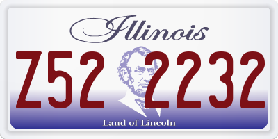 IL license plate Z522232