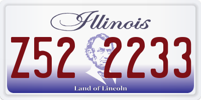 IL license plate Z522233
