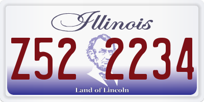 IL license plate Z522234