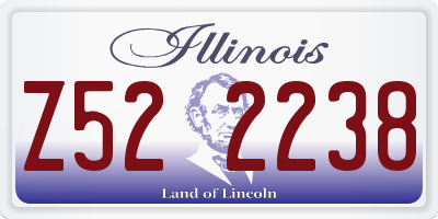IL license plate Z522238