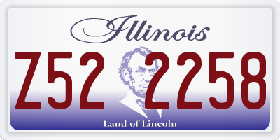 IL license plate Z522258