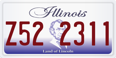 IL license plate Z522311