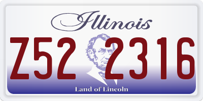 IL license plate Z522316