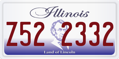 IL license plate Z522332