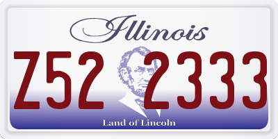 IL license plate Z522333
