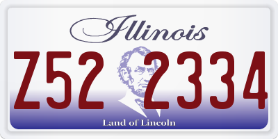 IL license plate Z522334