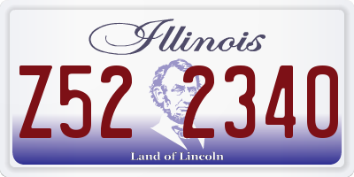 IL license plate Z522340