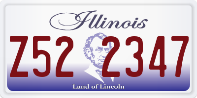 IL license plate Z522347