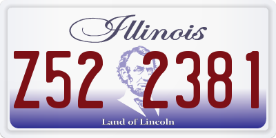 IL license plate Z522381