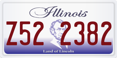 IL license plate Z522382