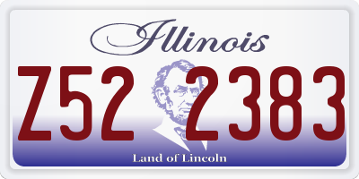 IL license plate Z522383