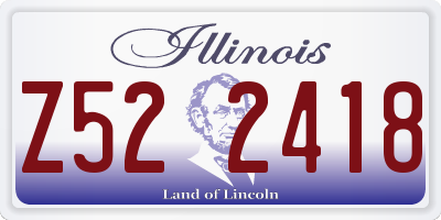 IL license plate Z522418