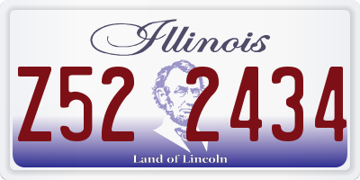 IL license plate Z522434