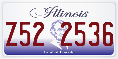 IL license plate Z522536