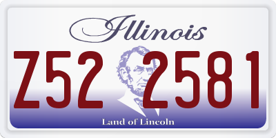 IL license plate Z522581