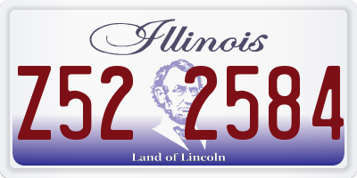 IL license plate Z522584