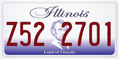 IL license plate Z522701