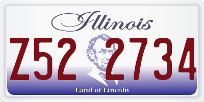IL license plate Z522734