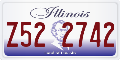 IL license plate Z522742