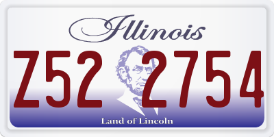 IL license plate Z522754