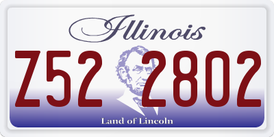 IL license plate Z522802