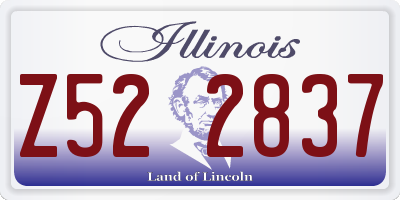 IL license plate Z522837