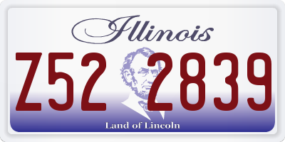 IL license plate Z522839