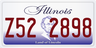 IL license plate Z522898