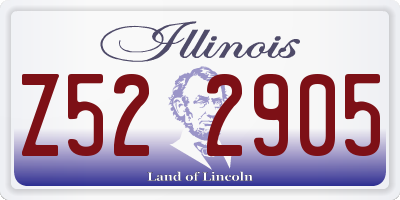 IL license plate Z522905