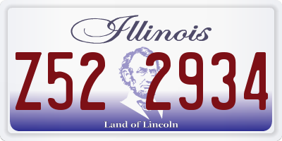 IL license plate Z522934