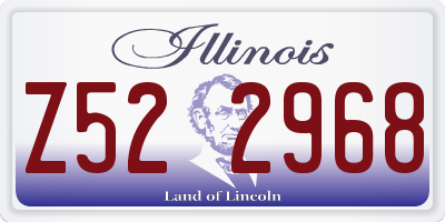 IL license plate Z522968