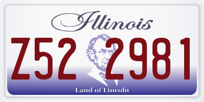 IL license plate Z522981