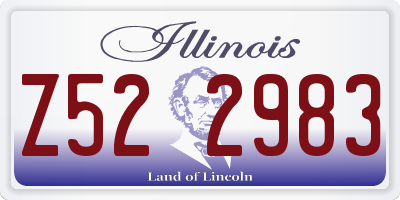 IL license plate Z522983