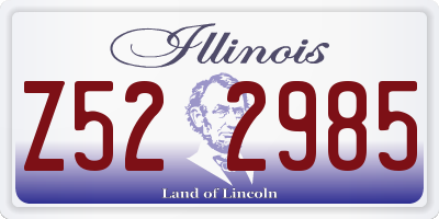 IL license plate Z522985