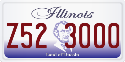 IL license plate Z523000