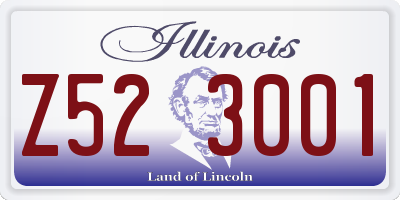 IL license plate Z523001