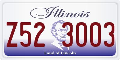 IL license plate Z523003