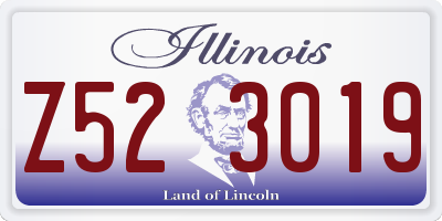 IL license plate Z523019