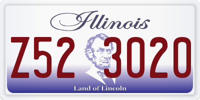 IL license plate Z523020