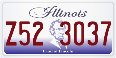 IL license plate Z523037