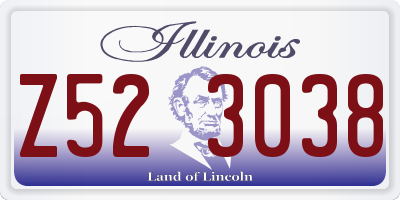 IL license plate Z523038