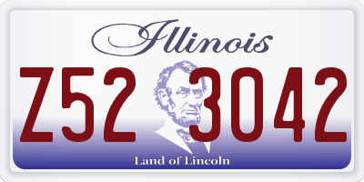 IL license plate Z523042