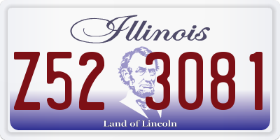 IL license plate Z523081