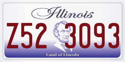 IL license plate Z523093