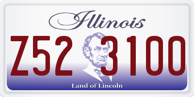 IL license plate Z523100